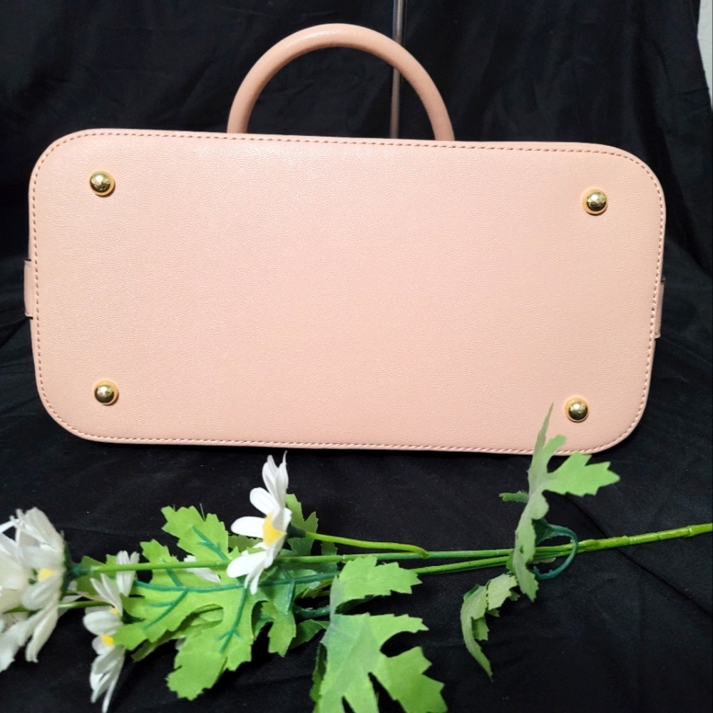 BRAND NEW Anne Klein Mauve Pink Dome Satchel - Picture 7 of 12